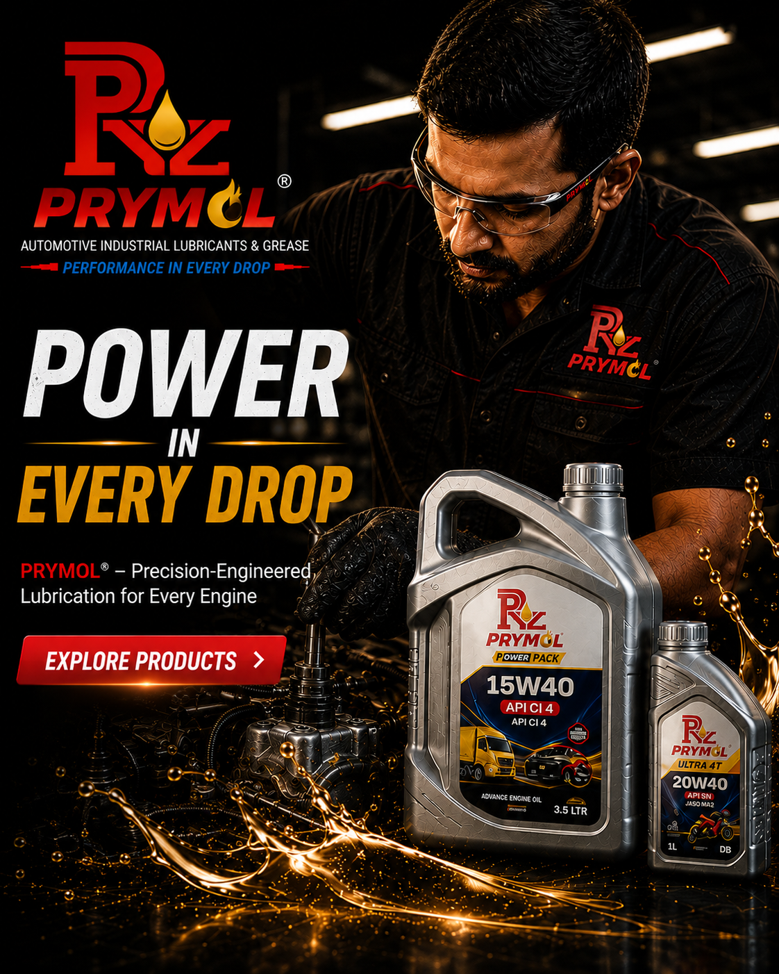Prymol technician at work